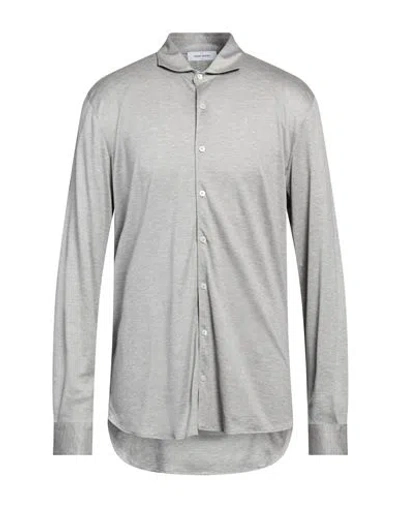 Gran Sasso Man Shirt Grey Size 44 Cotton In Gray