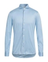 Gran Sasso Man Shirt Light Blue Size 40 Cotton