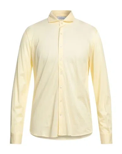 Gran Sasso Man Shirt Light Yellow Size 40 Cotton