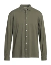 Gran Sasso Man Shirt Military Green Size 44 Cotton