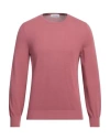 Gran Sasso Man Sweater Antique Rose Size 38 Cotton In Pink