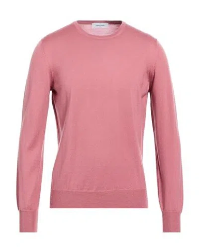 Gran Sasso Man Sweater Antique Rose Size 42 Virgin Wool In Pink