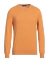 Gran Sasso Man Sweater Mandarin Size 46 Cashmere In Orange