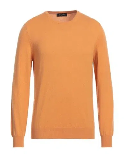 GRAN SASSO GRAN SASSO MAN SWEATER APRICOT SIZE 46 CASHMERE