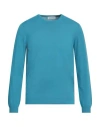 Gran Sasso Man Sweater Azure Size 38 Cotton In Blue