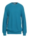 Gran Sasso Man Sweater Azure Size 44 Virgin Wool In Blue