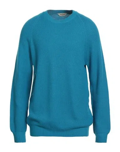 Gran Sasso Man Sweater Azure Size 44 Virgin Wool In Blue