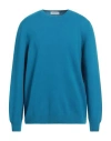 Gran Sasso Man Sweater Azure Size 44 Virgin Wool In Blue