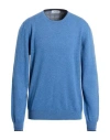 Gran Sasso Man Sweater Azure Size 44 Wool, Cashmere, Viscose In Blue