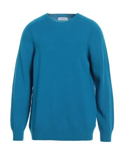 Gran Sasso Man Sweater Azure Size 46 Virgin Wool In Azure