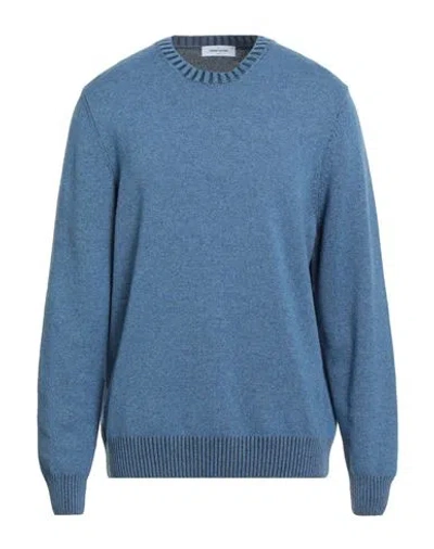 Gran Sasso Man Sweater Azure Size 46 Virgin Wool, Viscose, Cashmere In Blue