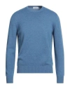 Gran Sasso Man Sweater Azure Size 50 Virgin Wool, Viscose, Cashmere In Blue