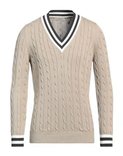Gran Sasso Man Sweater Beige Size 40 Cotton In Neutral