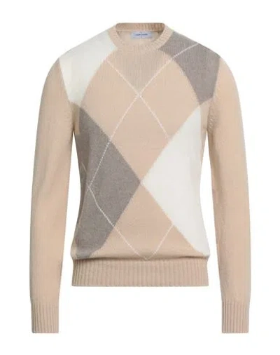Gran Sasso Man Sweater Beige Size 40 Virgin Wool In Brown