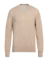 Gran Sasso Man Sweater Beige Size 42 Virgin Wool