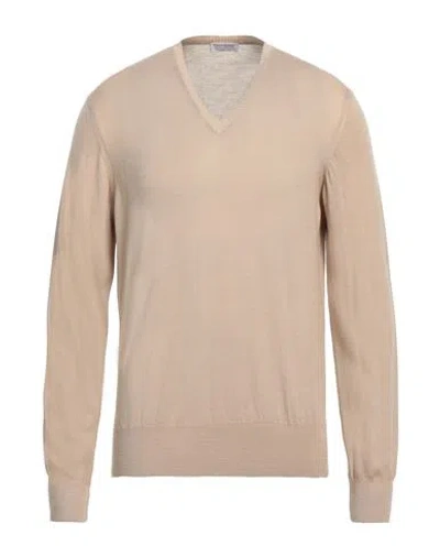 Gran Sasso Man Sweater Beige Size 42 Virgin Wool In Beige