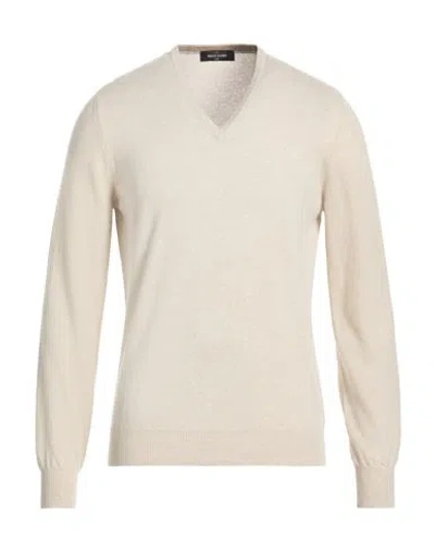 Gran Sasso Man Sweater Beige Size 46 Virgin Wool In Neutral