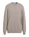 Gran Sasso Man Sweater Beige Size 46 Virgin Wool, Viscose, Cashmere In Gray