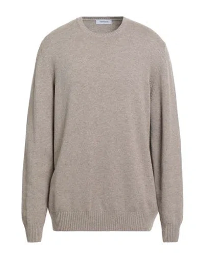 Gran Sasso Man Sweater Beige Size 46 Virgin Wool, Viscose, Cashmere In Gray