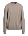 Gran Sasso Man Sweater Beige Size 48 Wool, Cashmere, Viscose In Brown