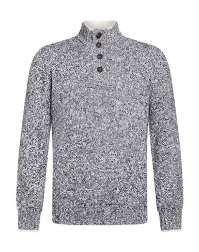 Gran Sasso Man Sweater Black Size 38 Virgin Wool, Geelong Wool In Gray