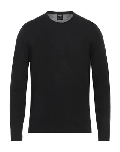 Gran Sasso Man Sweater Black Size 40 Virgin Wool