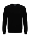 Gran Sasso Man Sweater Midnight Blue Size 44 Virgin Wool In Black