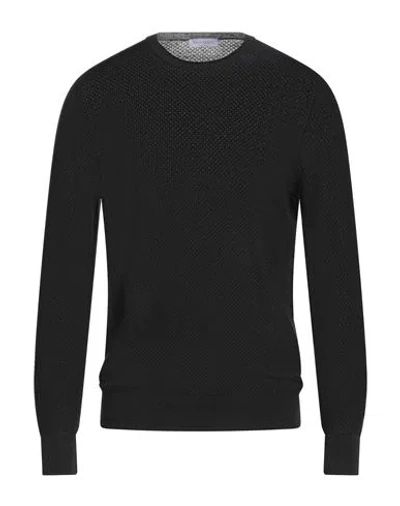 Gran Sasso Man Sweater Black Size 44 Linen, Cotton