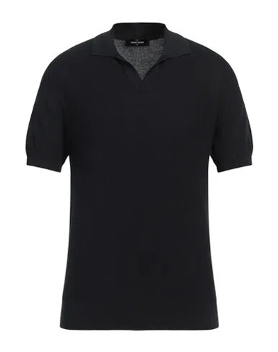 Gran Sasso Man Sweater Black Size 38 Silk, Cotton In Black