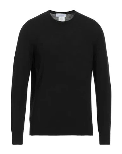 Gran Sasso Man Sweater Black Size 44 Virgin Wool, Polyester