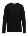 Gran Sasso Man Sweater Black Size 44 Virgin Wool, Polyester