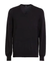 Gran Sasso Man Sweater Black Size 46 Cashmere In Blue
