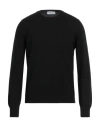 Gran Sasso Man Sweater Black Size 44 Virgin Wool, Viscose, Cashmere