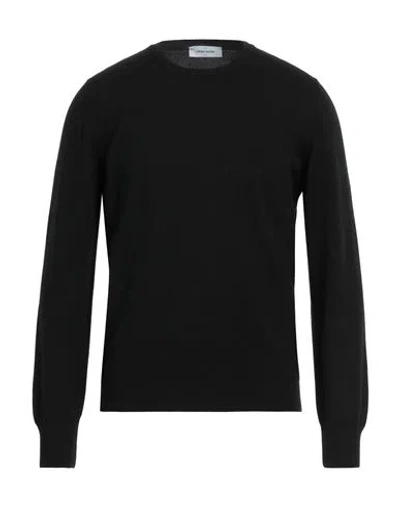 Gran Sasso Man Sweater Black Size 44 Virgin Wool, Viscose, Cashmere In Black