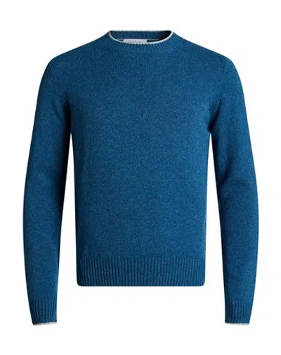 Gran Sasso Man Sweater Blue Size 36 Virgin Wool, Geelong Wool