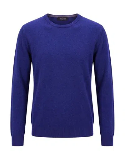 Gran Sasso Man Sweater Blue Size 44 Cashmere