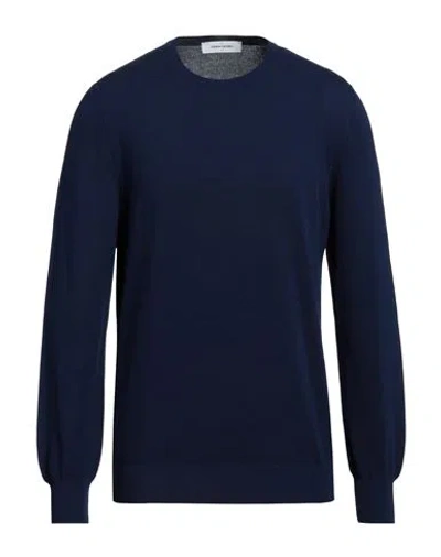 Gran Sasso Man Sweater Blue Size 44 Cotton In Blue