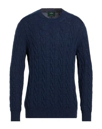Gran Sasso Man Sweater Blue Size 44 Virgin Wool