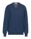 Gran Sasso Man Sweater Navy Blue Size 48 Virgin Wool In Blue
