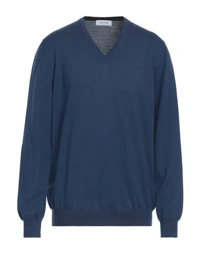 Gran Sasso Man Sweater Blue Size 46 Virgin Wool