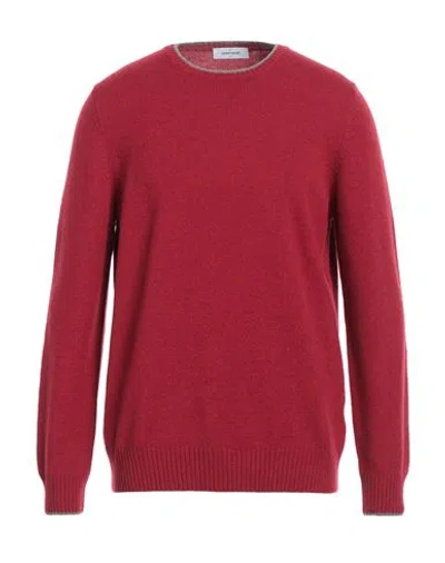 Gran Sasso Man Sweater Brick Red Size 44 Virgin Wool In Burgundy