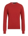 Gran Sasso Man Sweater Brick Size 38 Cashmere In Red
