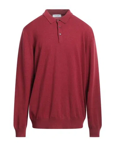 Gran Sasso Man Sweater Brick Red Size 50 Virgin Wool, Cashmere, Viscose In Metallic
