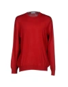 Gran Sasso Man Sweater Brick Size 46 Virgin Wool In Red