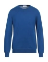Gran Sasso Man Sweater Bright Blue Size 42 Virgin Wool