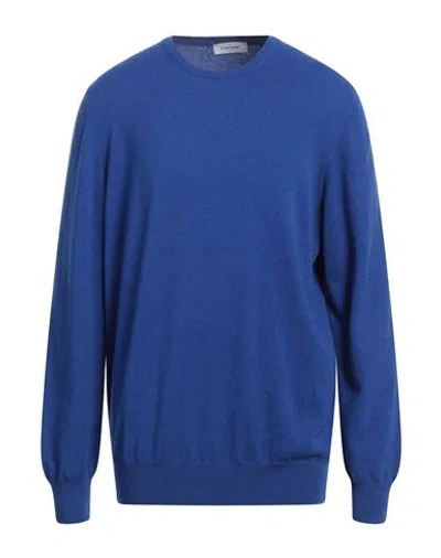 Gran Sasso Man Sweater Bright Blue Size 46 Virgin Wool, Viscose, Cashmere