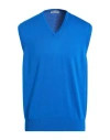Gran Sasso Man Sweater Bright Blue Size 48 Cotton