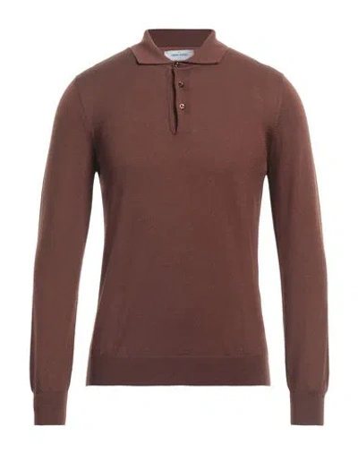 Gran Sasso Man Sweater Brown Size 38 Virgin Wool