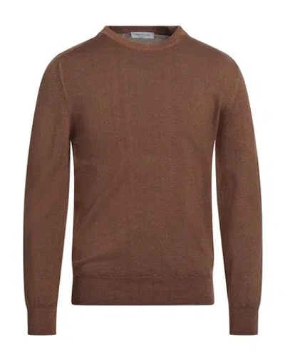 Gran Sasso Man Sweater Brown Size 42 Virgin Wool