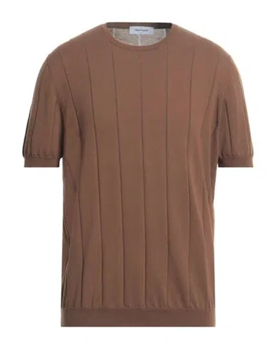 Gran Sasso Man Sweater Brown Size 44 Cotton